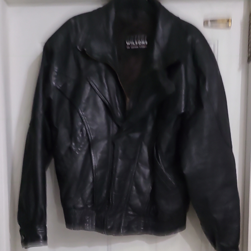 Wilsons Leather Classic Black Bomber Jacket